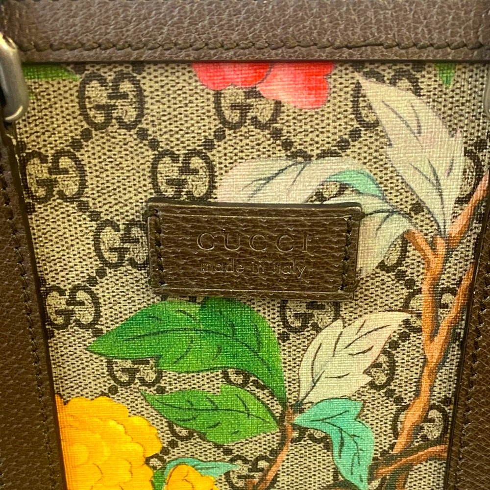GUC Gucci Supreme Multicolor Floral Canvas  Tote - Picture 4 of 12